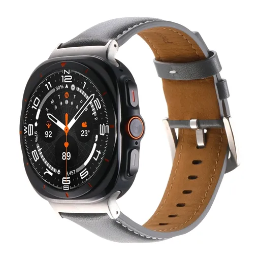 LEATHER Kožený remienok pre Samsung Galaxy Watch Ultra / Watch Ultra 2025 šedý