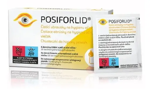 POSIFORLID Čistící ubrous.na hyg.očních víček 20 ks