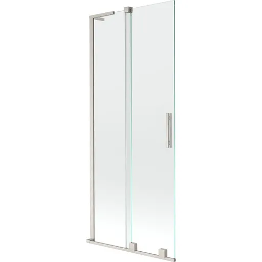 MEXEN/S - Velar L dvojkrídlová posuvná vaňová zástena 85 x 150, transparent, nikel kartáčovaný 896-085-003-01-97