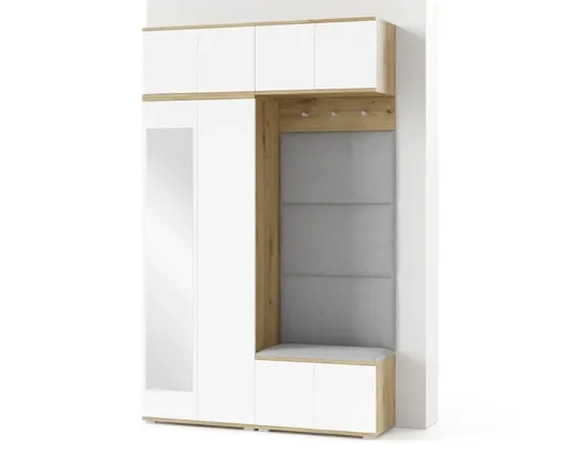 ArtPK Predsieň SEVILLA 3 | dub artisan/biela so zrkadlom Farba: Trinity 14