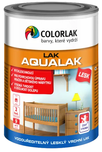 COLORLAK AQUALAK V1419 - Vodou riediteľný lak na drevo v interiéri lesklý 0,35 L