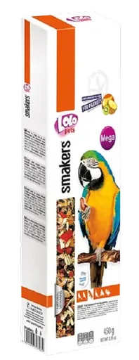 LOLOPETS ovocná tyčinka pre veľké papagáje 2ks/450g