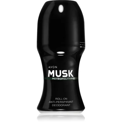 Avon Musk+ Metropolitano guľôčkový deodorant antiperspirant pre mužov 50 ml