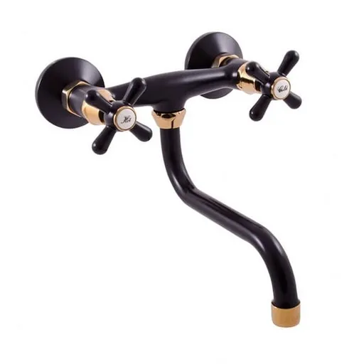 RAV SLEZÁK Morava drezová batéria 150 mm čierna / zlatá mk101.5/21cmatz MK101.521CMATZ