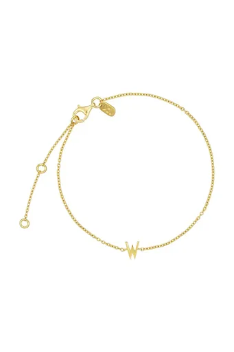 Strieborný pozlátený náramok Design Letters