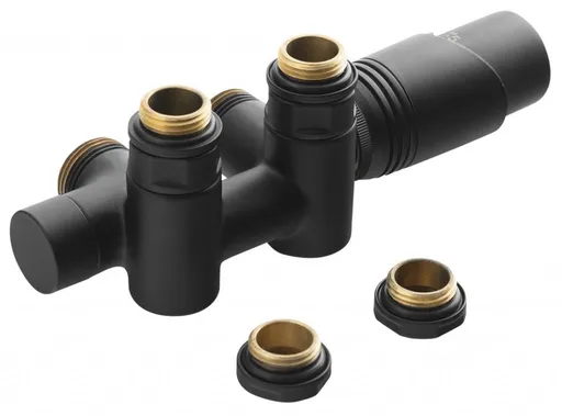 Bruckner - WICHER COMBI pripojovacia sada termostatická pre stredové pripojenie 50, čierná mat 600.331.6