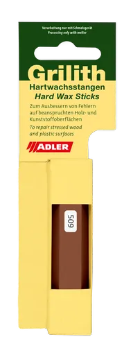 GRILITH HARTWACHSSTANGEN - Tvrdé voskový tyčinky na opravu chýb dreva 509 - brest P-6, 1 ks