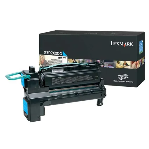 LEXMARK X792X2CG - originálny toner, azúrový, 20000 strán