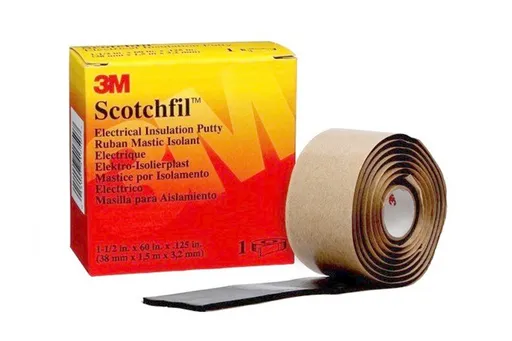 3M Scotchfil Elektroizolačná tmelová páska, čierna, hrúbka 3,1 mm, 38 mm x 1,5 m
