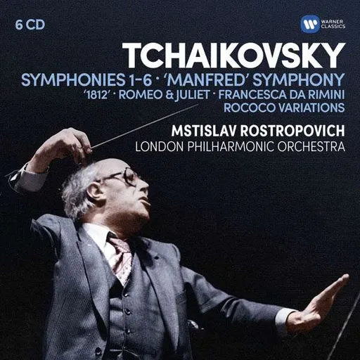 TCHAIKOVSKY: SYMPHONIES 1-6, MANFRED SYMPHONY, FRANCESCA DA RIMINI, ROMEO AND JULIET FANTASY OVERTURE, 1812, ROCOCO VARIATIONS