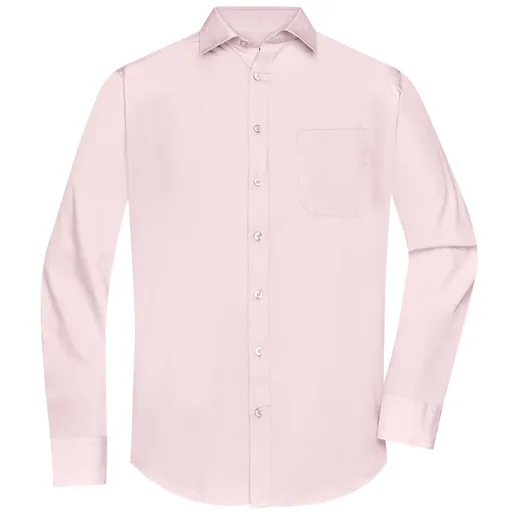 James & Nicholson (Daiber) Pánska košeľa s dlhým rukávom JN678 - Svetloružová | 2XL