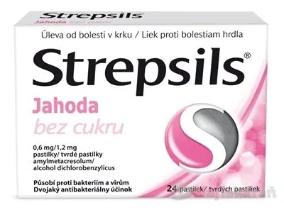 Strepsils Jahoda bez cukru pas.ord.24 x 0,6 mg/1,2 mg