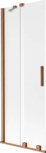 MEXEN/S - Velar dvojkrídlová posuvná vaňová zástena 70 x 150, dekor, meď kartáčovaná 896-070-000-31-65