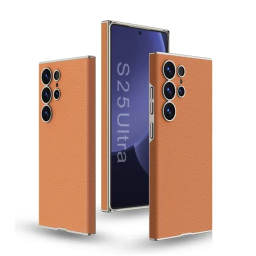 GKK LEATHER CASE Ochranný kryt pre Samsung Galaxy S25 Ultra 5G ORANGE
