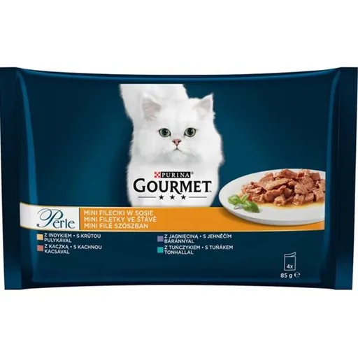 Gourmet Perle morka, tuniak, kačica, jahňa 4 x 85 g