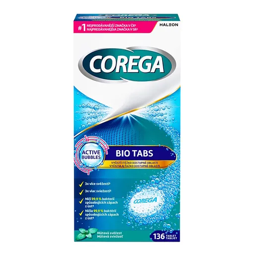 COREGA Tabs Bio Formel čistiace tablety 136 ks