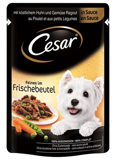 CESAR kapsička dog chutné kuracie s mrkvou pre psy 24x100g