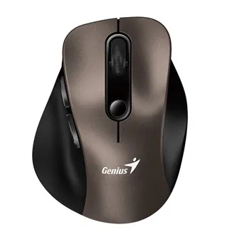 Myš bezdrátová, Genius Ergo 9000S 31030038402, titanová, optická, 2400DPI