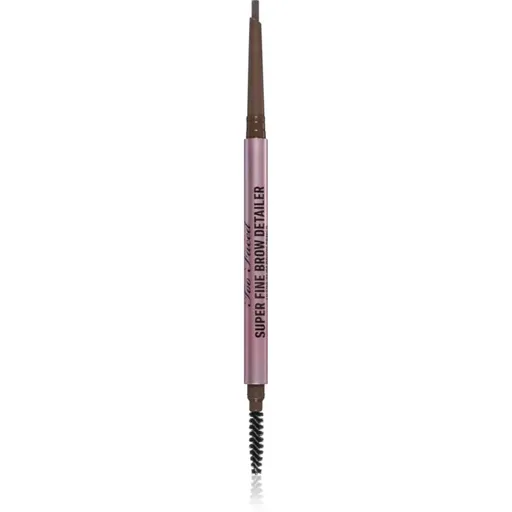 Too Faced Super Fine Brow Detailer Eyebrow Pencil dlhotrvajúca ceruzka na obočie odtieň Dark Brown 0.08 g