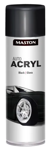 MASTON AutoACRYL - Akrylová farba na kovové diely (čierna lesklá, 0,5 L)