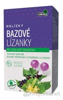 NaturProdukt ROLÍZKY Bazové Lízanky pre odolnosť organizmu 4 ks