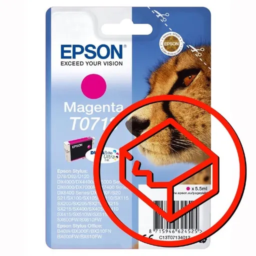 EPSON T0713 (C13T07134022) - originálna cartridge, purpurová, 5,5ml
