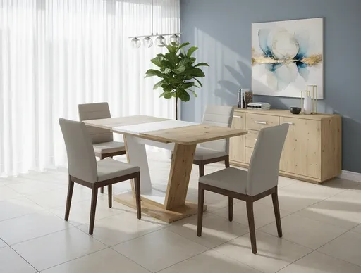 Signal Rozkladací jedálenský stôl NIGEL | biela