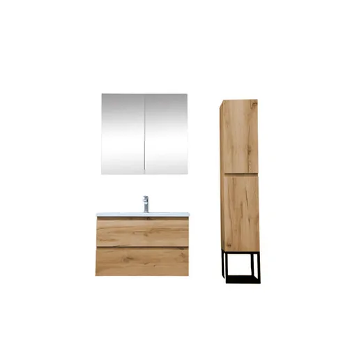 Kúpeľňová skrinka s umývadlom SAT B-Way dub mat KSETBWAY8