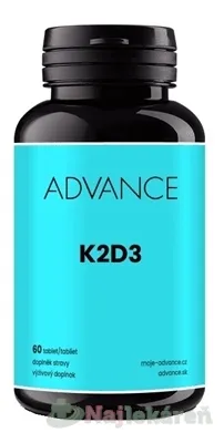 Advance K2D3 Vitamín K2 vo forme MK7 + Omega 3 60 tabliet