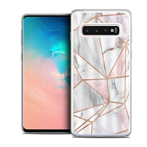 PROTEMIO MY ART Ochranný kryt Samsung Galaxy S10  PINK MARBLE (143)