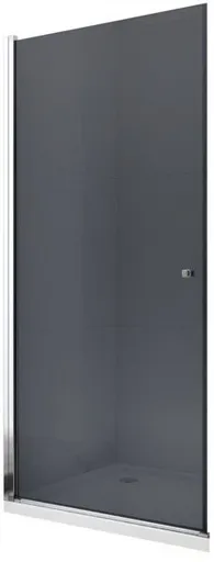 MEXEN - PRETORIA krídlové dvere 70x190 cm 6mm, chróm, grafit sa stenovým profilom 852-070-000-01-40