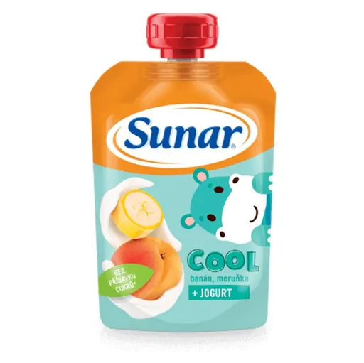 SUNAR Cool ovocné vrecko banán marhuľa jogurt 12m+ 110 g