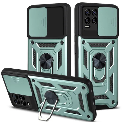 RING CAMERA Kryt s držiakom pre Realme 8 / Realme 8 Pro zelený