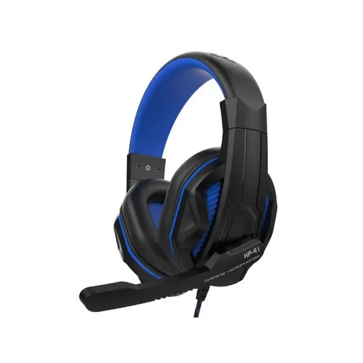 LEXIP STEELPLAY - HP41 DRÔTOVÉ SLÚCHADLÁ S MIKROFONOM, ČIERNA/MODRÁ