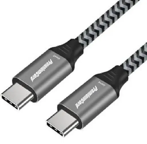 PremiumCord USB-C kábel (USB 3.2 GEN 2x2, 5A, 100W, 20Gbit/s) 1,5m, bavlnený oplet