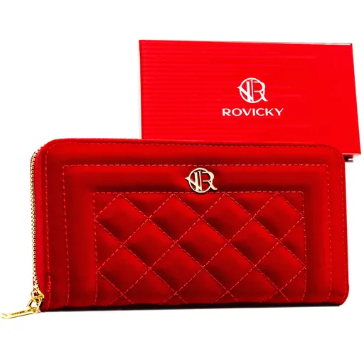 Prešívaná dámska peňaženka-puzdro na zips - Rovicky