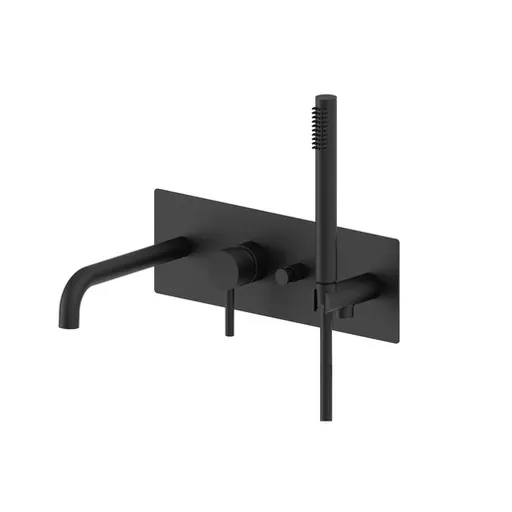 Paffoni Light sprchová a vaňová batéria vrátane podomietkového telesa čierny mat LIG001NO