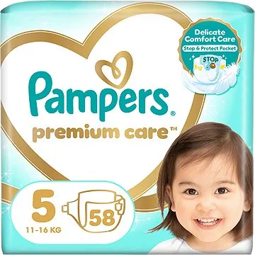 PAMPERS Premium Care veľkosť 5 (58 ks) (8001841104997)