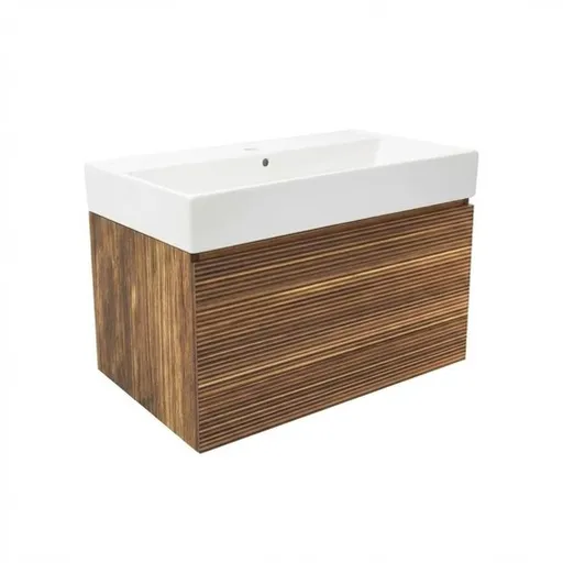 Kúpeľňová skrinka s umývadlom Naturel Elsa 79x35x45,5 cm ebenová dyha mat ELSA80EBU2