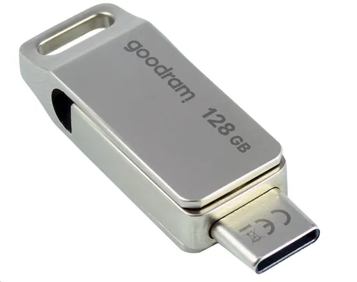 GOODRAM Flash Disk 128GB ODA3, USB 3.2, strieborná