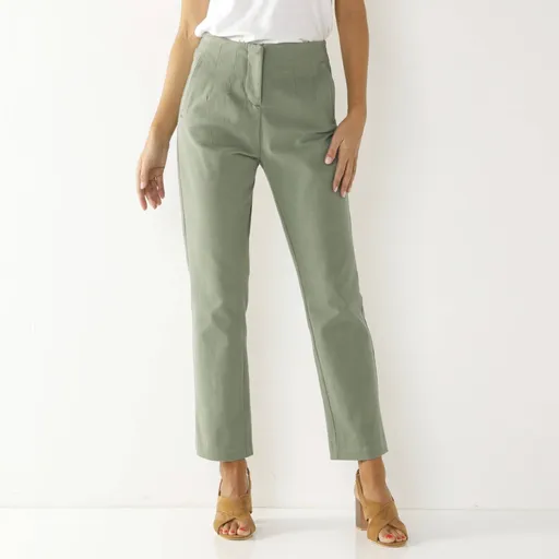 7/8 nohavice s vysokým zoštíhľujúcim pásom