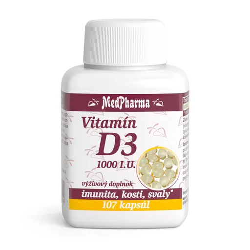 MedPharma Vitamín D3 1000 I.U. 107 kapsúl