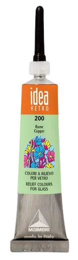 MAIMERI VETRO RILIEVO - Kontúra na sklo (200 - copper, 20 ml)