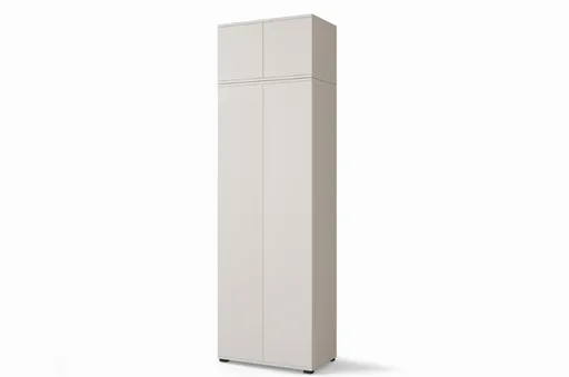 ArtPK Šatníková skriňa s nadstavcom BIANCO | cashmere