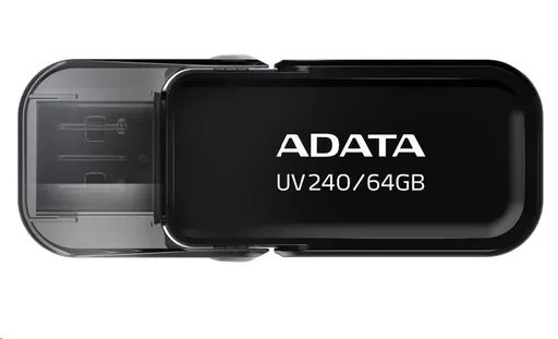 ADATA Flash Disk 64GB UV240, USB 2.0 Dash Drive, čierna