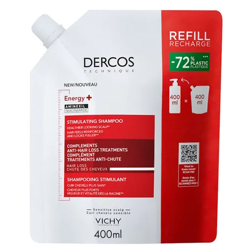 VICHY DERCOS Energy+ Šampón - náhradná náplň 400 ml