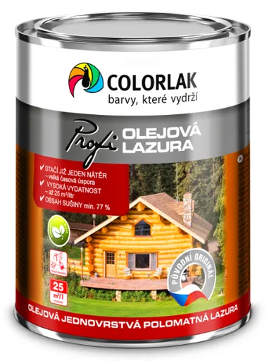 COLORLAK PROFI OLEJOVÁ lazúra O1020 - Jednovrstvová lazúra na drevo T0035 - dub zlatý 0,75 L