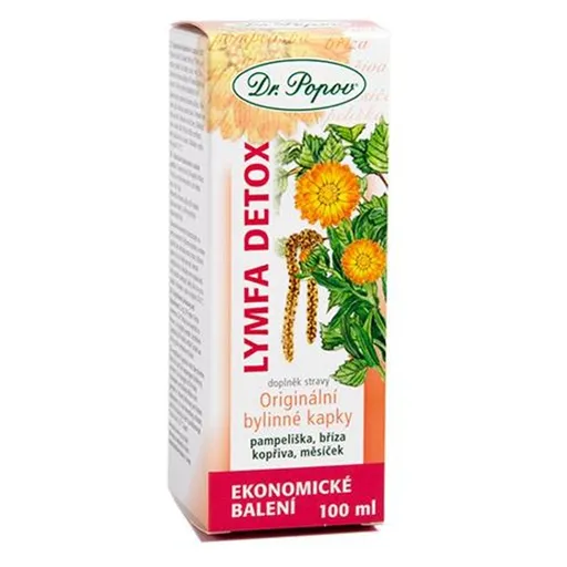 DR.POPOV Kvapky bylinné lymfa-detox 100 ml