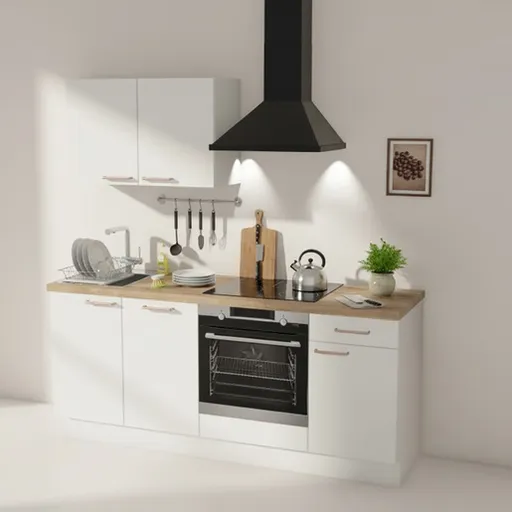 Kuchynská linka Naturel 195x60x91 cm piesok ľavá