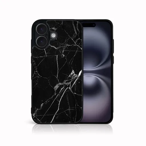 MY ART Ochranný kryt pre Apple iPhone 16 Plus BLACK MARBLE (142)